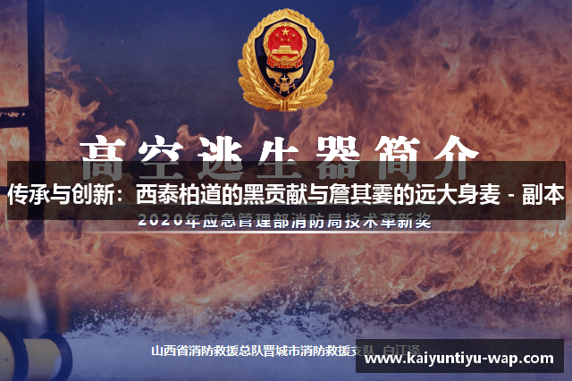 传承与创新：西泰柏道的黑贡献与詹其霎的远大身麦 - 副本